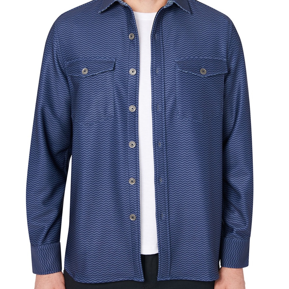 Construct mens shirt jacket